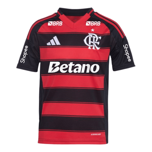 Manto Flamengo Jogo 1 Adidas 2025 – Com Kit Patrocínio – B. Henrique 27