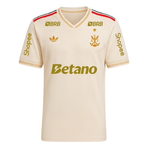 Manto Flamengo Jogo 3 Adidas 2025 – Com Kit Patrocínio – B. Henrique 27
