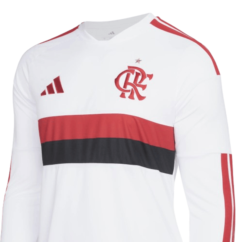 Manto Flamengo Jogo 1 Branco Manga Longa Adidas 2026