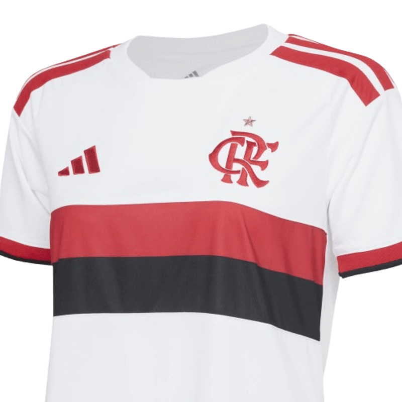 Manto Flamengo Jogo 1 Branco Feminino Adidas 2026