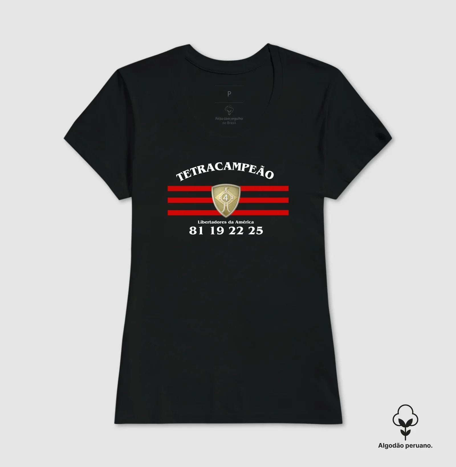 Camiseta Flamengo Tetracampeão 2025 Feminina