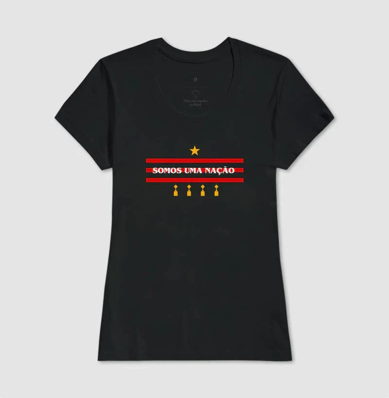 Camiseta Flamengo Somos Uma Nação Feminina